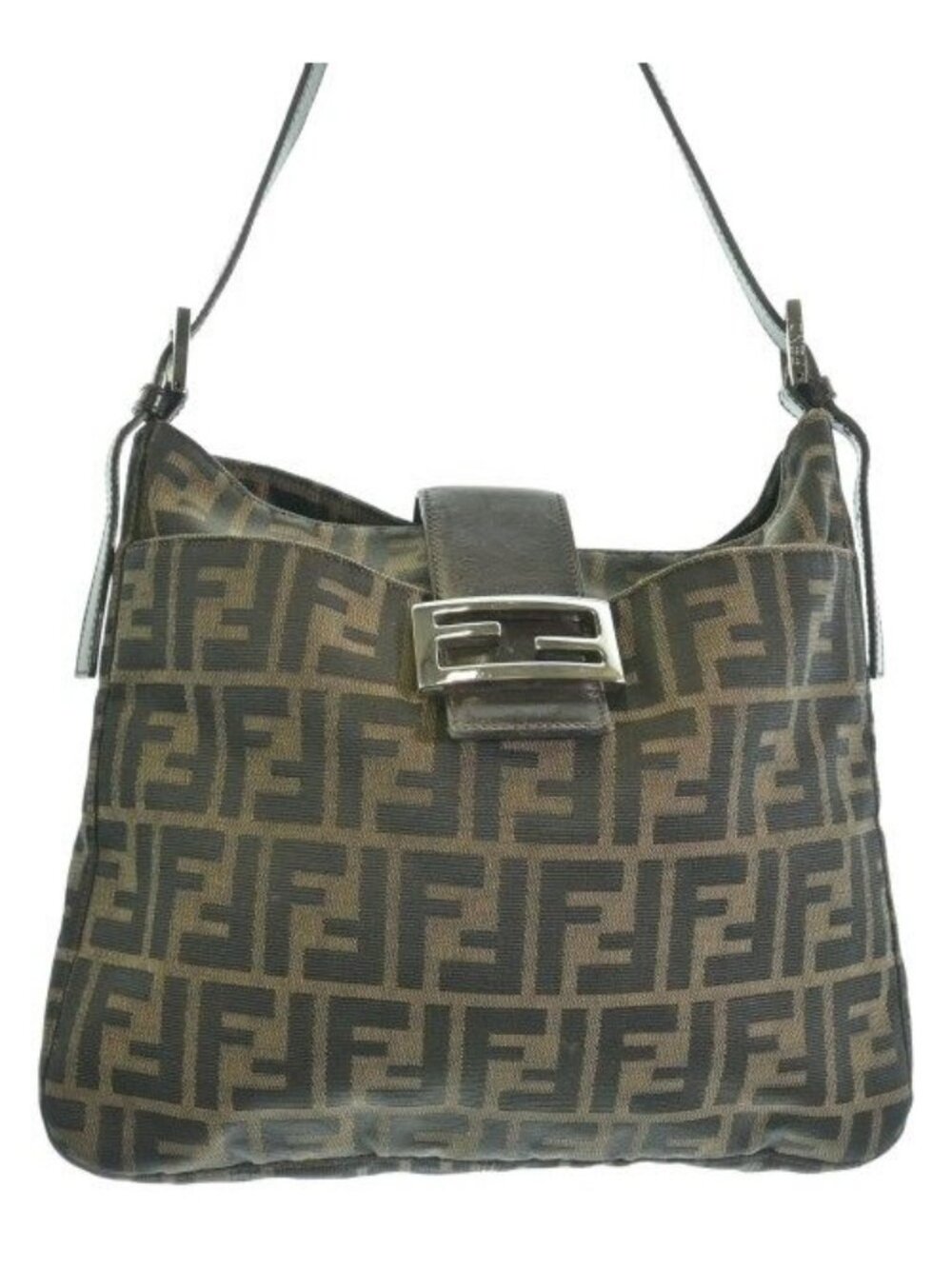 Fendi Zucca Pattern One Shoulder Bag Brown